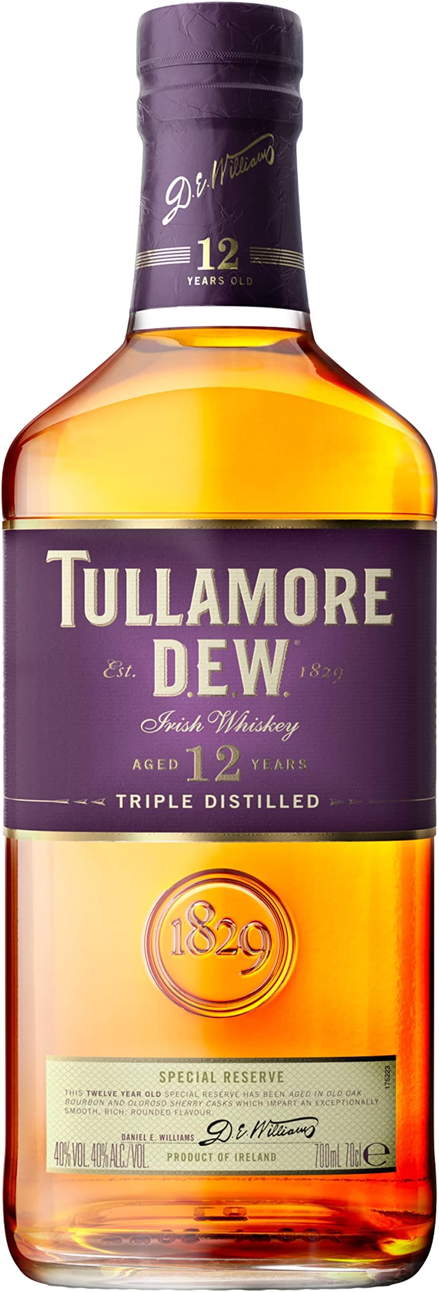 Tullamore DEW 12 Year Old Whiskey, 70cl