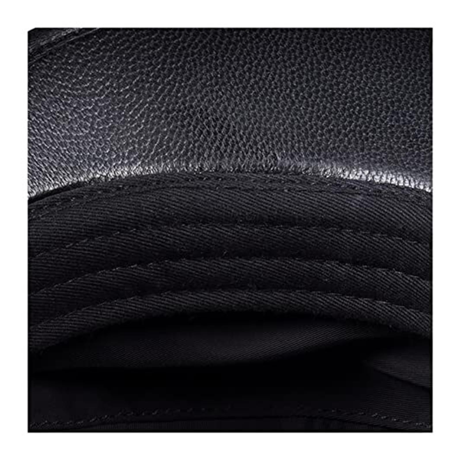 Women’s Real Leather Cap - Fashionable Flat Baseball Hat in Red and White, XXL Size(XX-Large; Coffee)