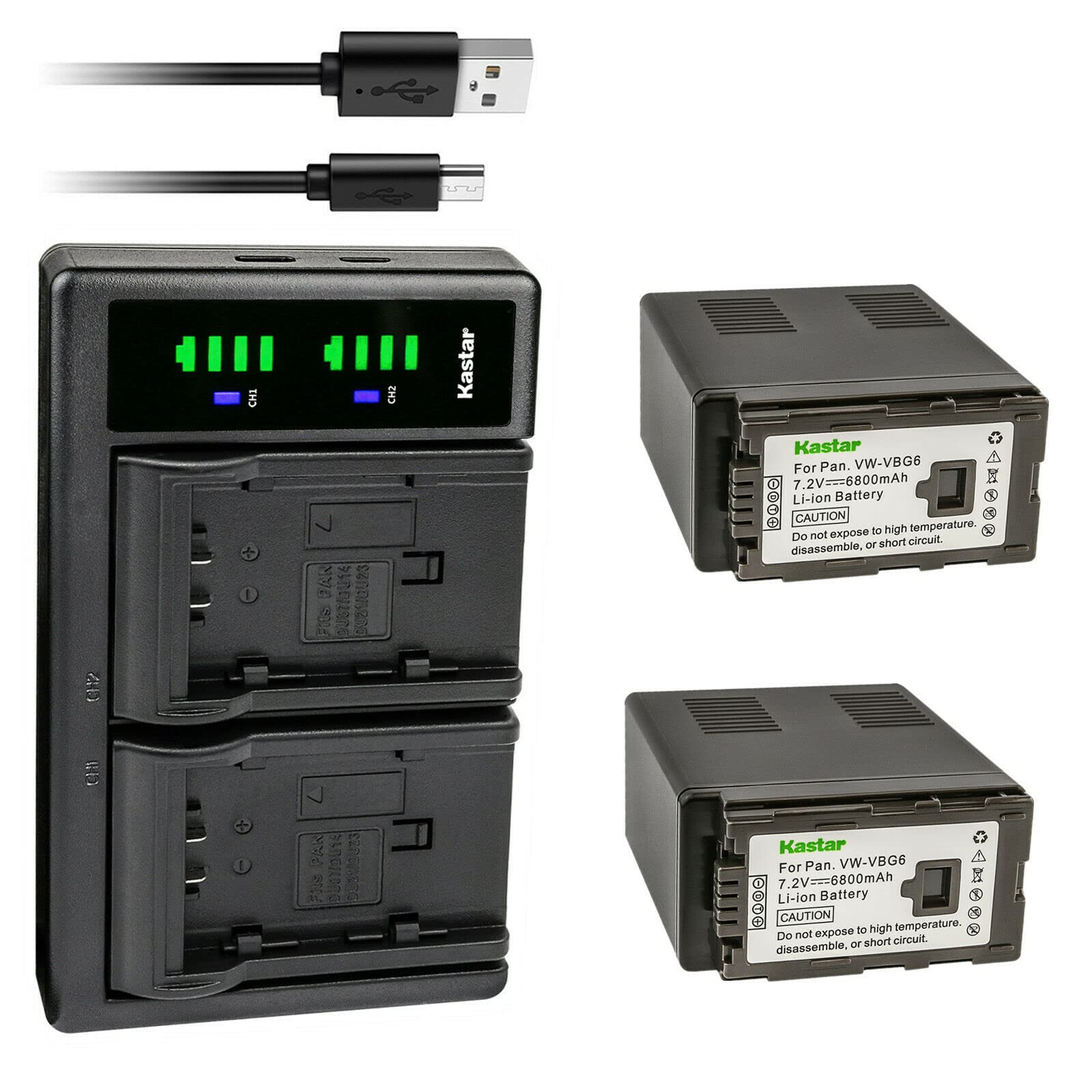 Amazon.com: Kastar 2-Pack VW-VBG6 Battery and LTD2 USB Charger