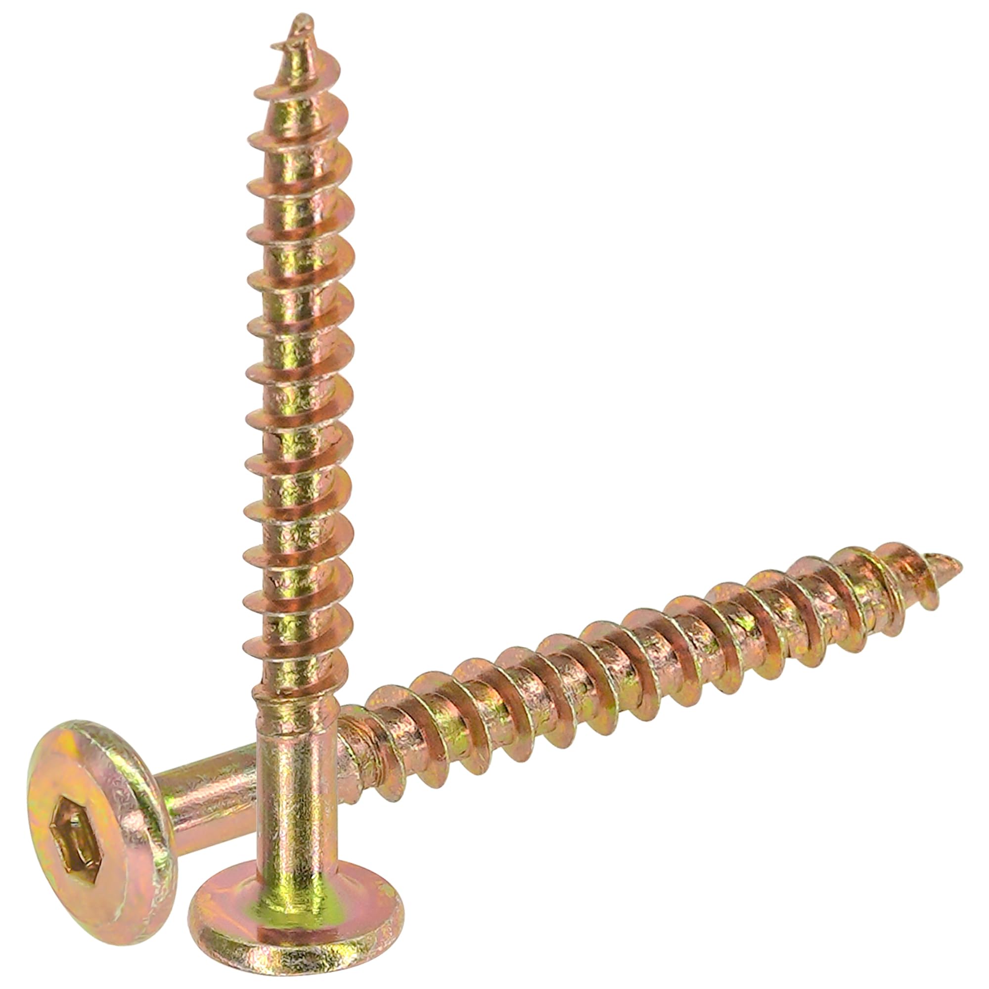 45 Pieces Hex Socket Self-Tapping Wood Screws โ Furniture Connector Bolts (M6 x 50mm)