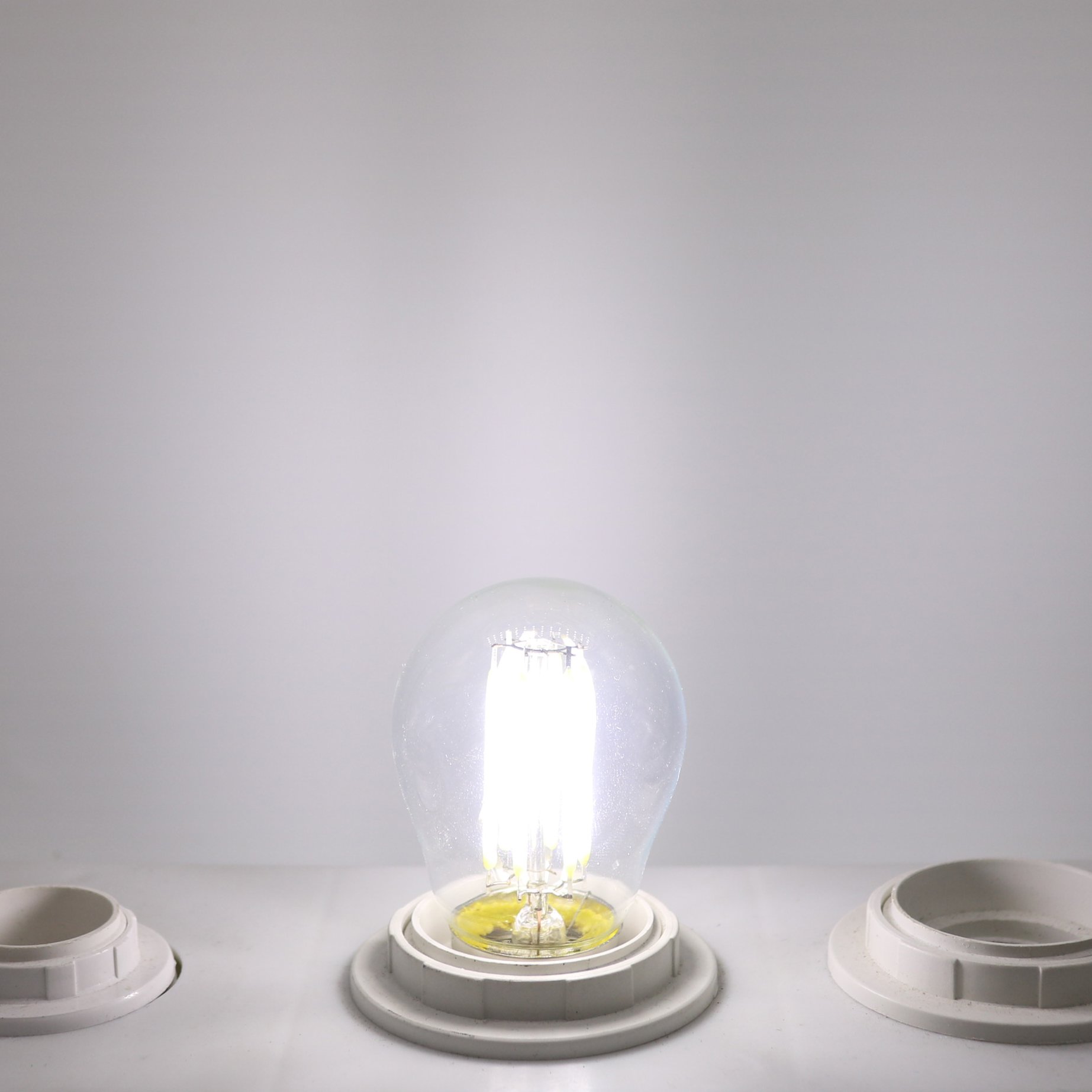 G45, żarówki LED, E27, 6 W, porównywalne z żarówką 50 W, 450 lumenów, AC 220 V, ciepła biel G45, żarówka przezroczysta szkło, 12 sztuk
