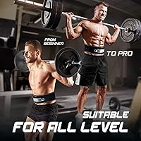 Vista 12 de Yes4All 100% Leather Premium Weightlifting Belt/Genuine Leather/ 2in1 Dip Belt With Chain/Self-locking Belt, Robust Alloy Steel Buckle 10mm Thick