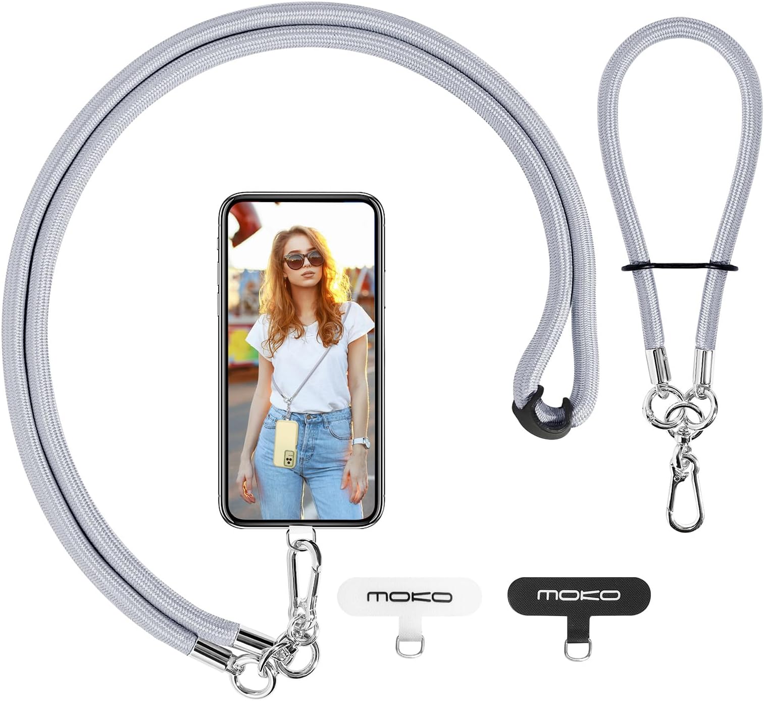 MoKo Crossbody Phone Lanyard, Adjustable Cell Phone Lanyard, Premium ...