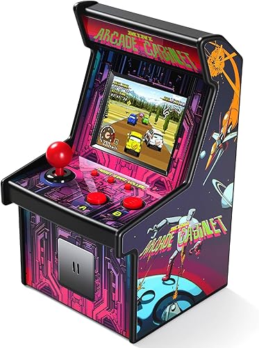 Mini máquina de arcade, 220 juegos integrados de 8 bits, pantalla a todo color de 2.5 pulgadas, joystick de 16 vías, consola de juegos retro portátil