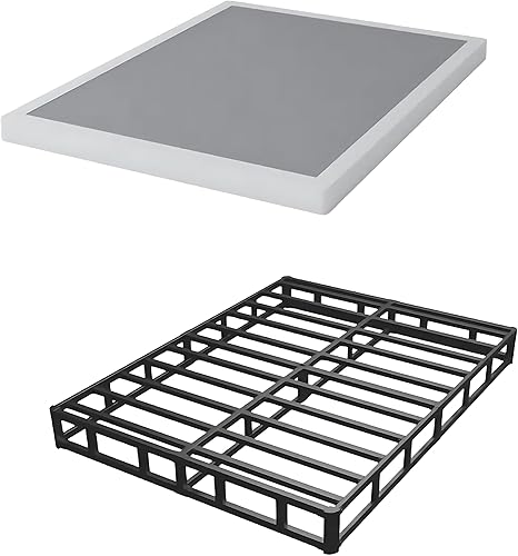 Miniatura 4 de Base de cama con somier de 6 pulgadas tamaño California King, base de colchón de somier metálico resistente con capacidad máxima de 3000 libras,
