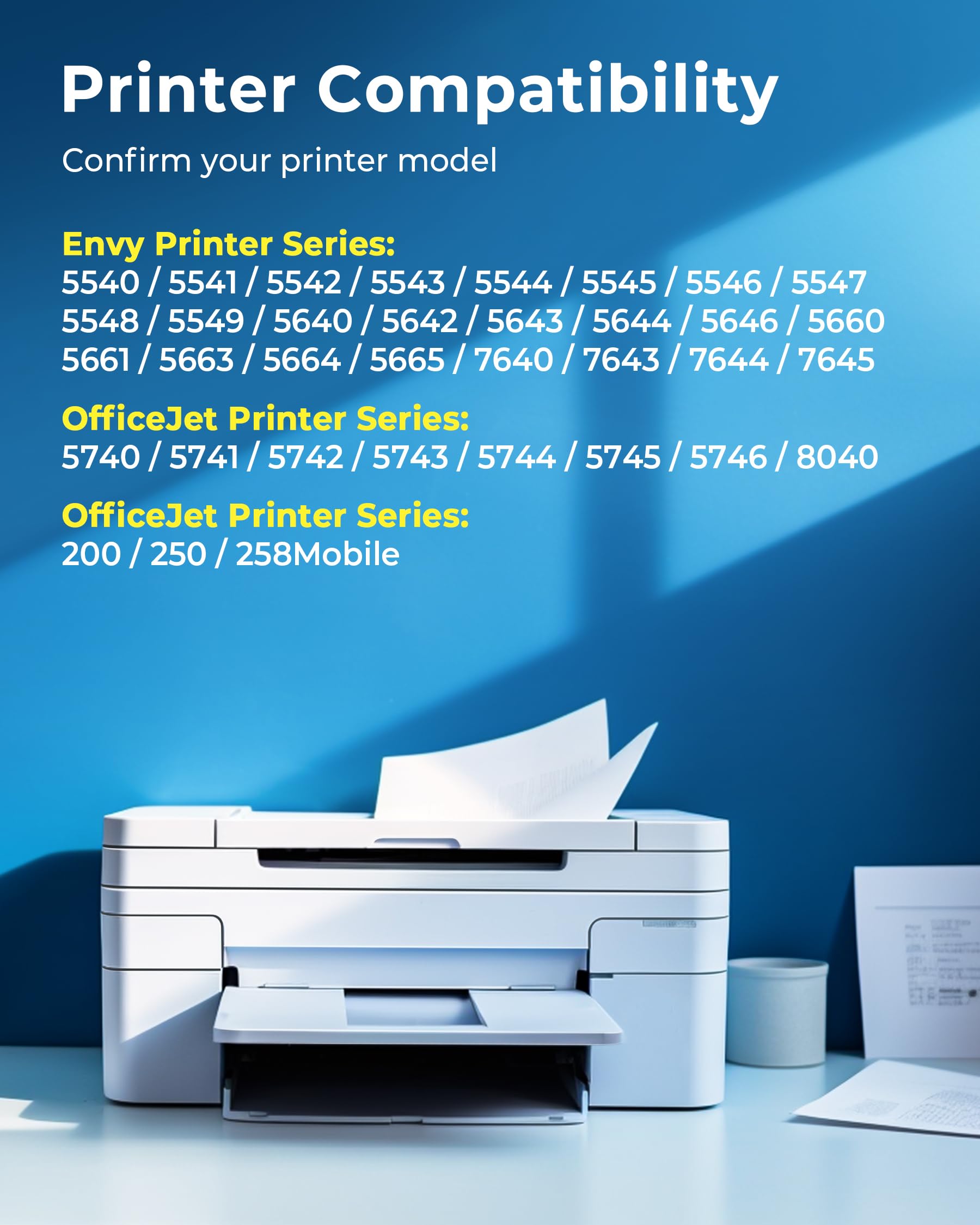 62XL (C2P07AE) - Cartuchos de Tinta para Impresora HP 62 Multipack XL para Envy 5640 7640 5540 5548 5546 7645, para OfficeJet 250 200 5740 5742 258 (Negro Tricolor)