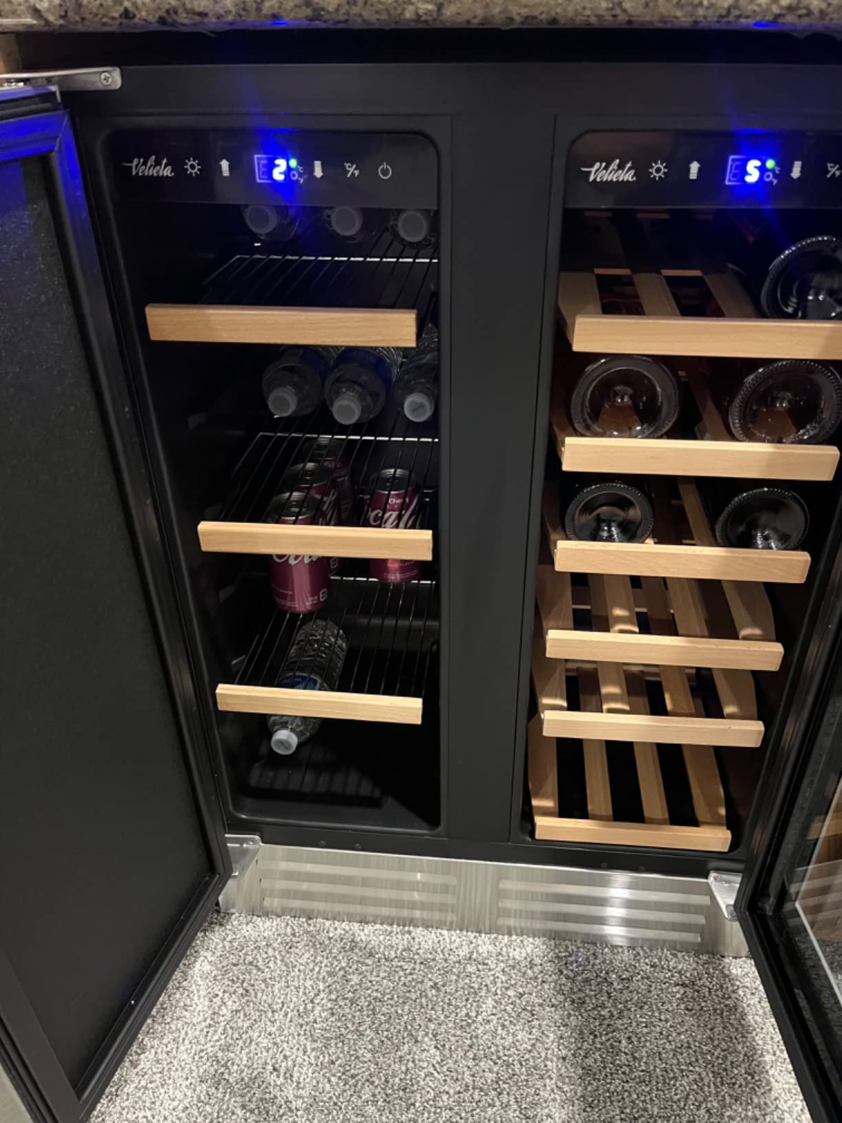 48/mo Finance 24 Inch Wine Cooler Fridge Dual Zone, Professional
