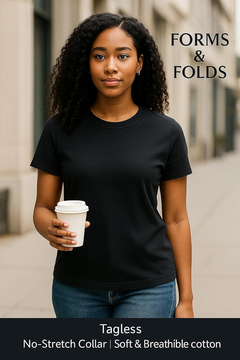 T Shirts for Women |Regular Fit Crew Neck Soft Tee Shirts | 100% Ringspun Combed Cotton T-Shirts| Short Sleeves - Image 6