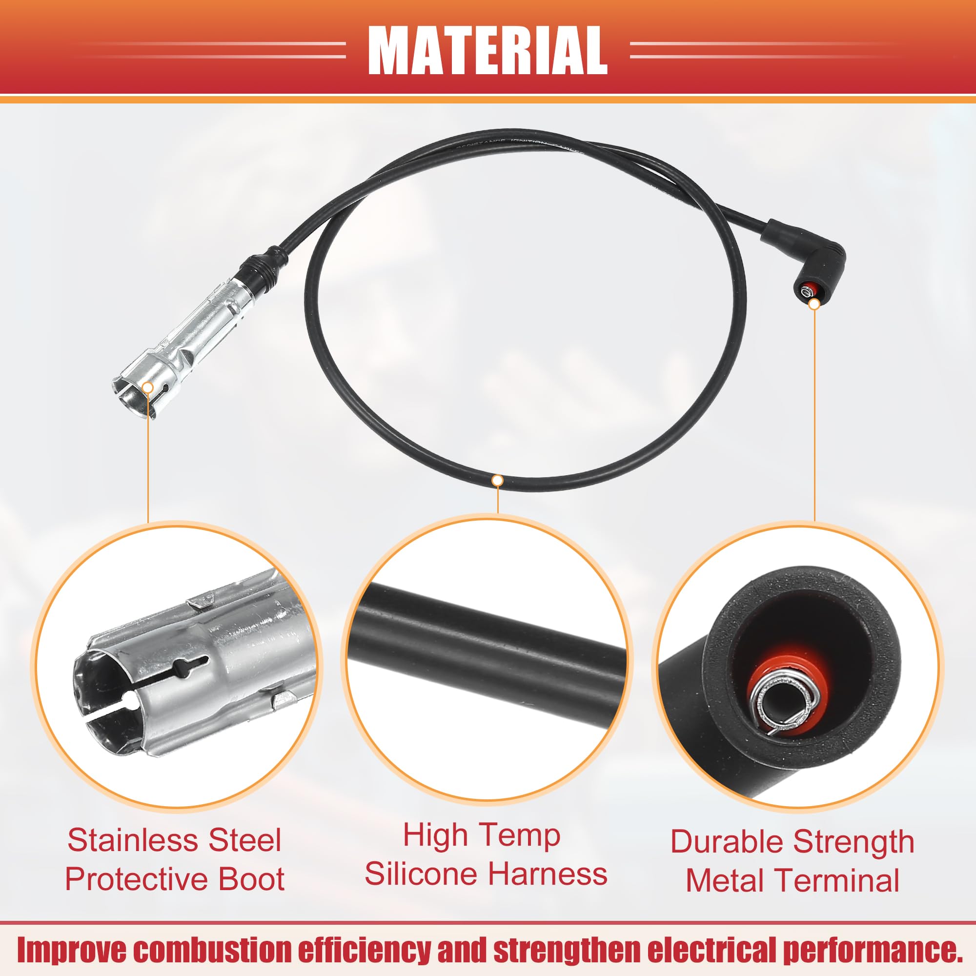 QUARKZMAN Cavi Bobina Accensione Candele per Auto per Mercedes-Benz 380 500 SE SEL 3.8L 4.9L No.1161501219/1161501319 - Confezione da 9