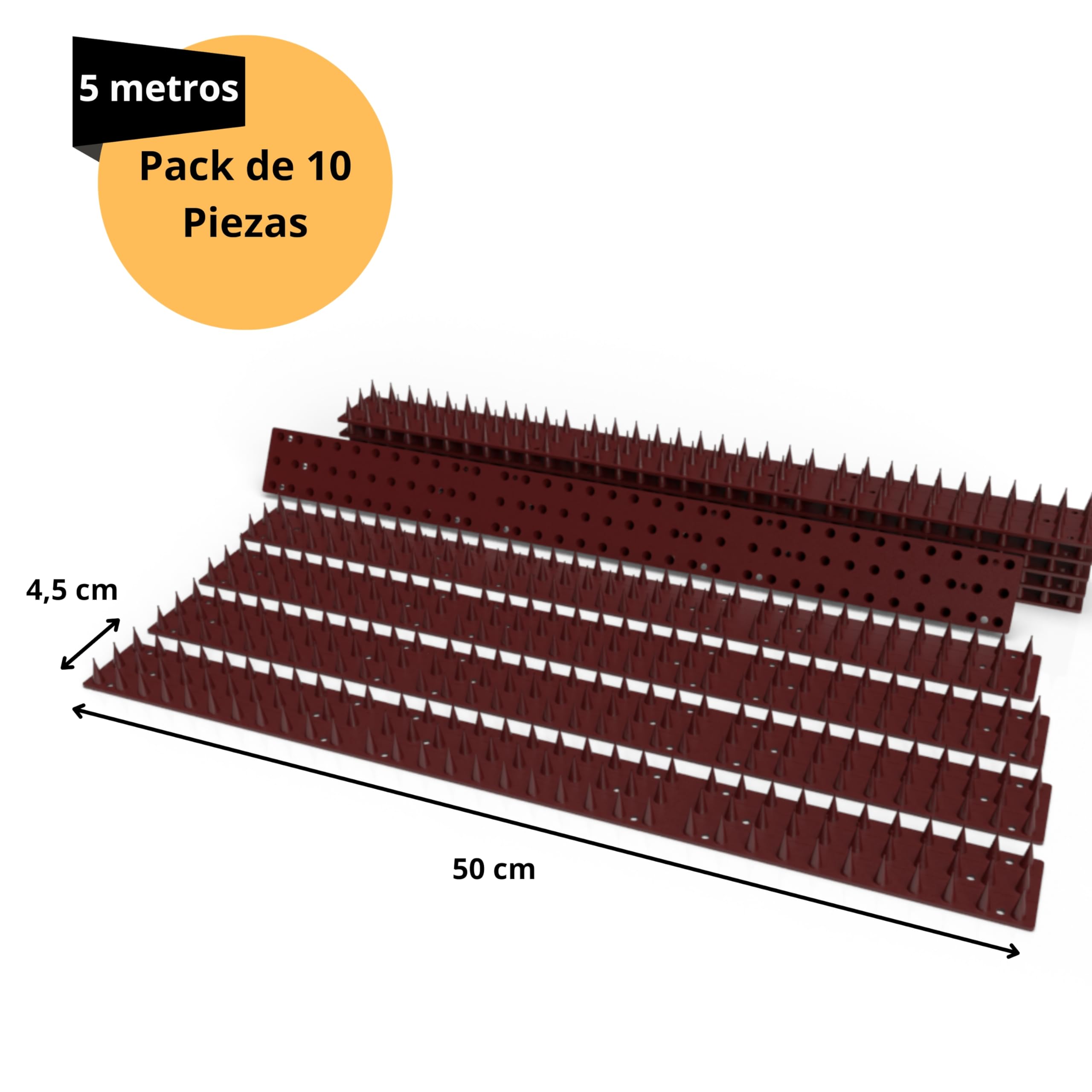 Pinchos Antipalomas para Balcones, Ventanas, Vallas, Tejados y Barandillas | 5 Metros de Longitud | Pinchos Anti Gatos Exterior.