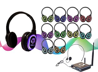 Conference, Expo, & Meetings Bundle - 10 Headphones + 1 Transmitter Silent Disco Bundle (10CH Ultra)