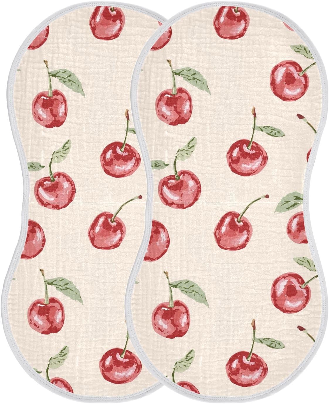 vvfelixl Cherry Fruit Pattern Burp Cloths for Baby Boy Girls Baby Washcloths Burp Rags 1 Pack