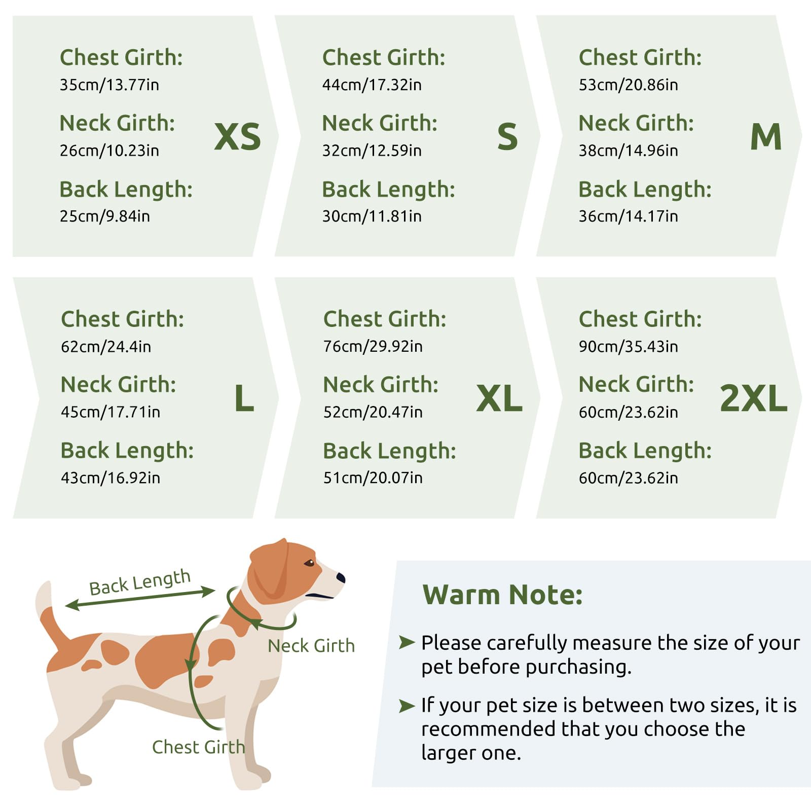 CITÉTOILE Cappotto Invernale per Cani Impermeabile - Giacca Termica Antivento con Foro Riflettente e Anello D, Adatto a Taglie Piccole/Medie/Grandi, Verde, XXL