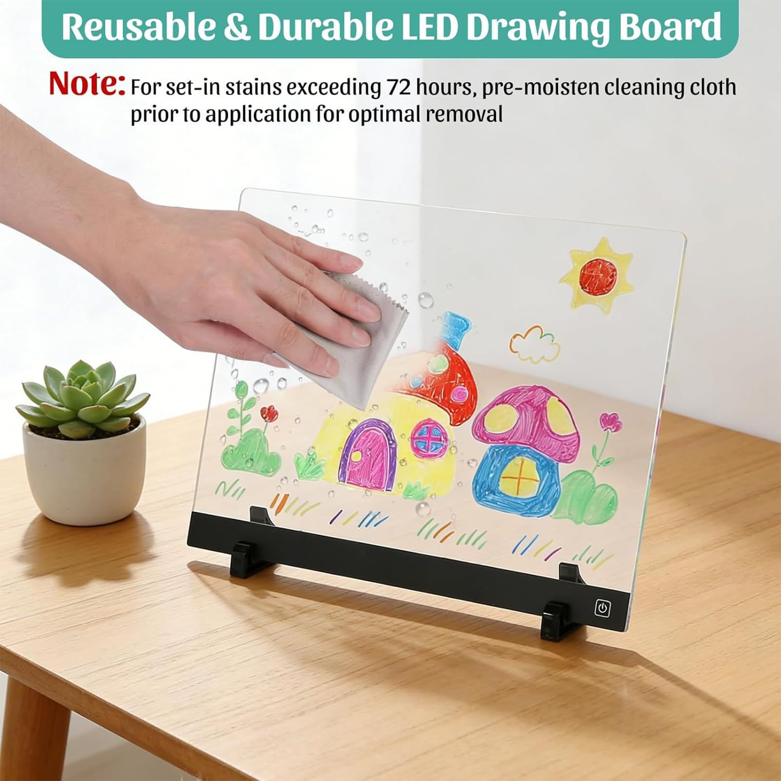 LED Zeichenbrett Wiederaufladbare Acryl Schreibtafel Mit 4 Modi
