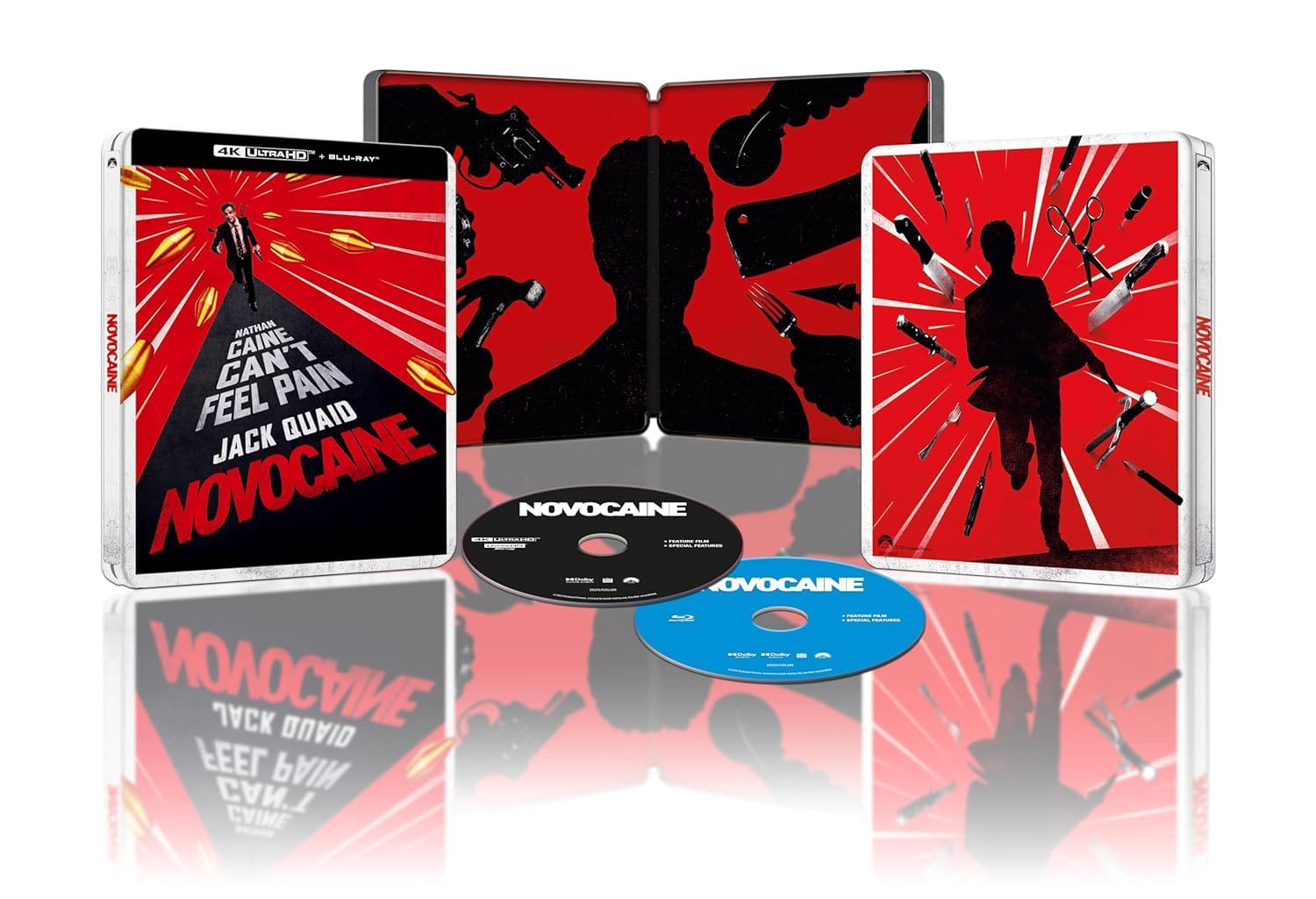 Novocaine / Mr. Morfina (2025) 4K Ultra HD UHD Steelbook Blu Ray Audio in Italiano