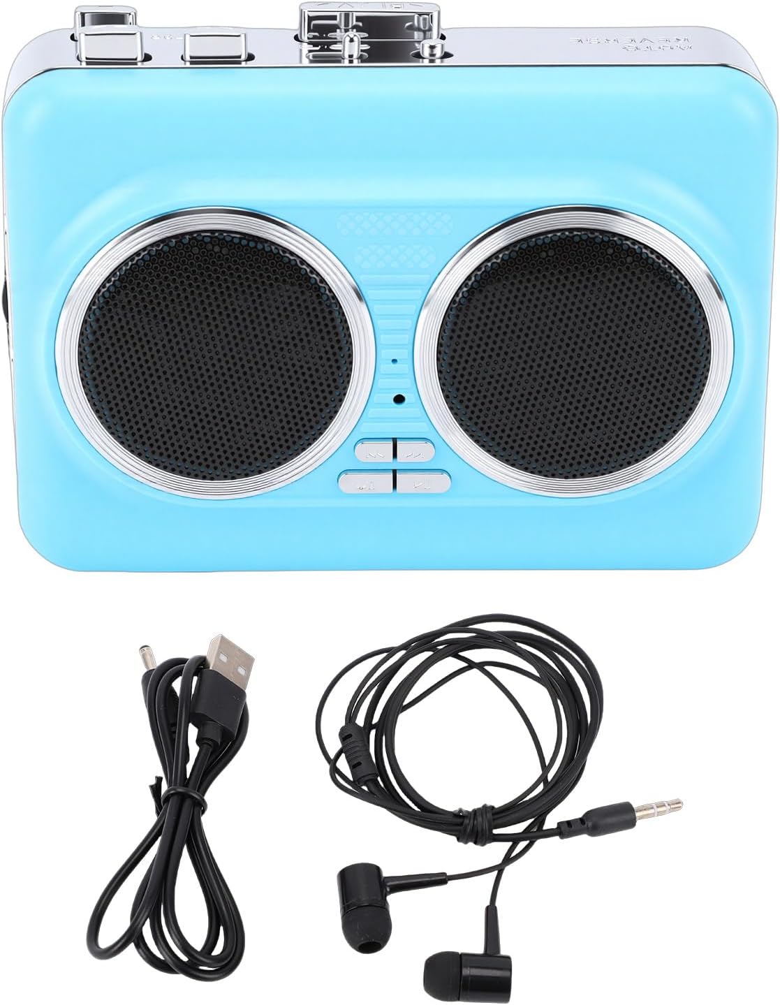 Bewinner Cassette Tape Player with Dual Speakers & 3.5mm Jack | USB Cassette to MP3 Converter | No Computer Needed | Portable Digital Audio Recorder