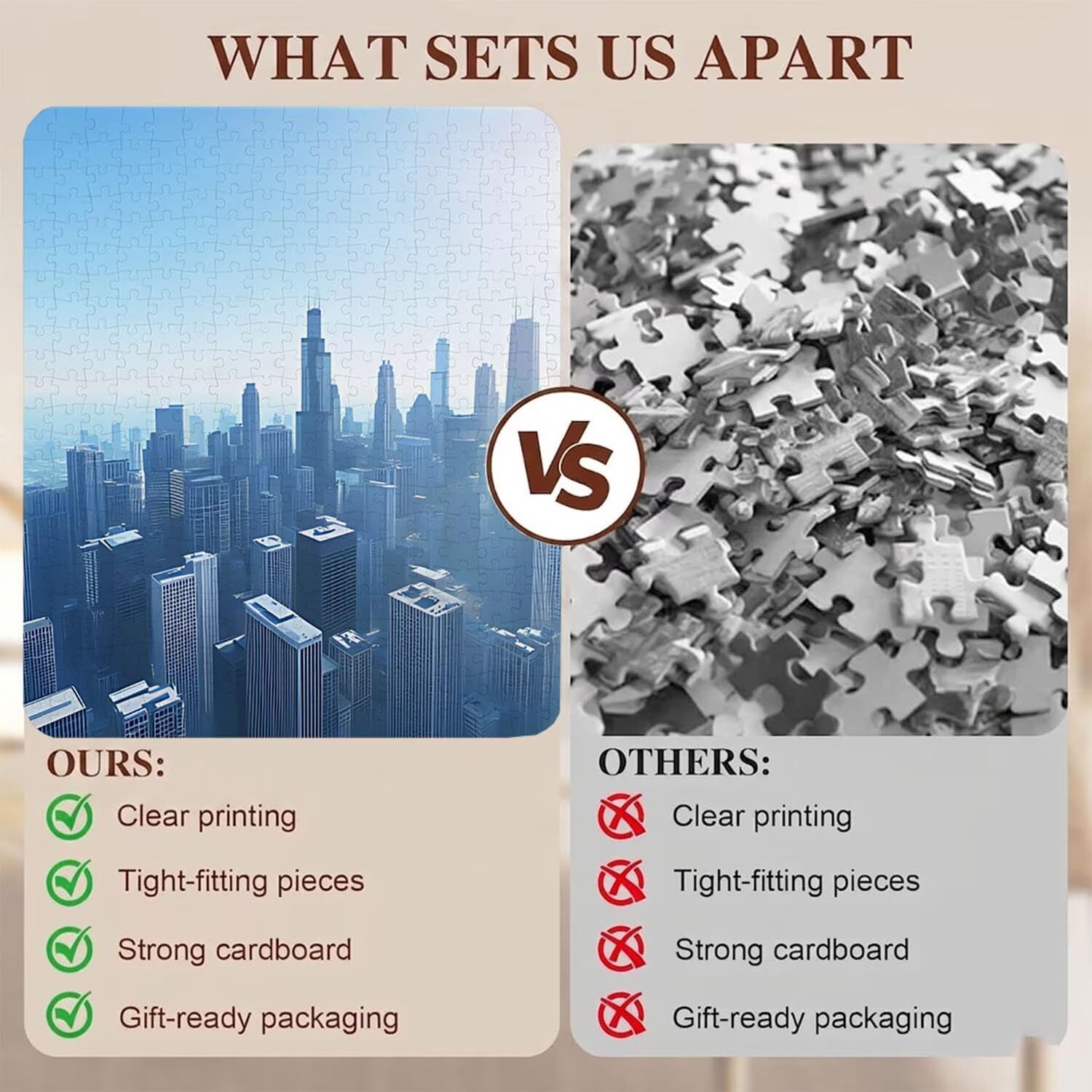 Città architettura-4 Puzzle 1000 Pezzi per Adulti, Puzzle in Legno - Collezione Classica con Poster Incluso - Sfida di Concentrazione e Passatempo Antistress, Gioco per Famiglia, 75 x 50 cm f0-49