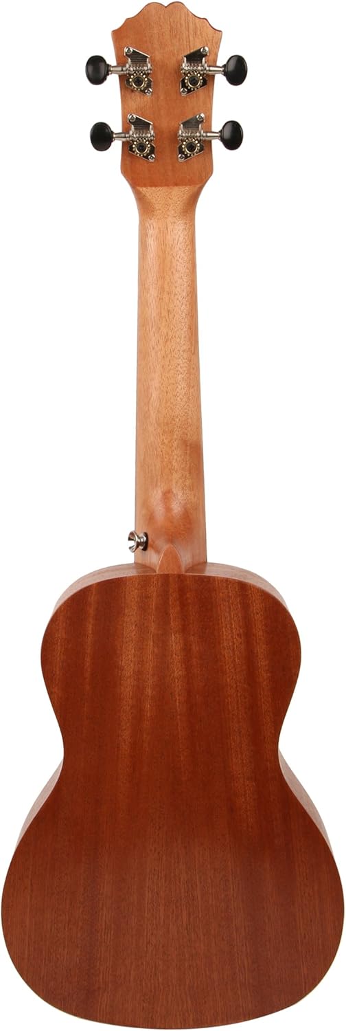 Juarez JRZ23UK/NA 23" Concert Size Ukulele Kit, Aquila Strings, Sapele Body, Rosewood Fingerboard, Matte Finish, with Bag and Picks - Natural Brown