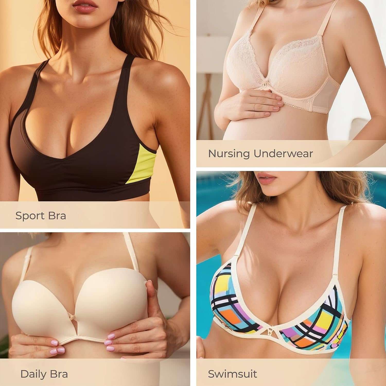 Push up Sticky Bra Pads Inserts, Double Sided Invisible Lift Adhesive Boob Breast Inserts, Women Stick on Bra - Image 7