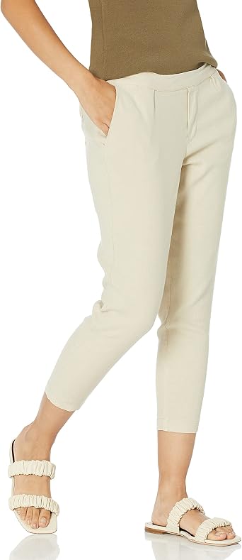 Petite Hidden Drawstring Linen Pant 