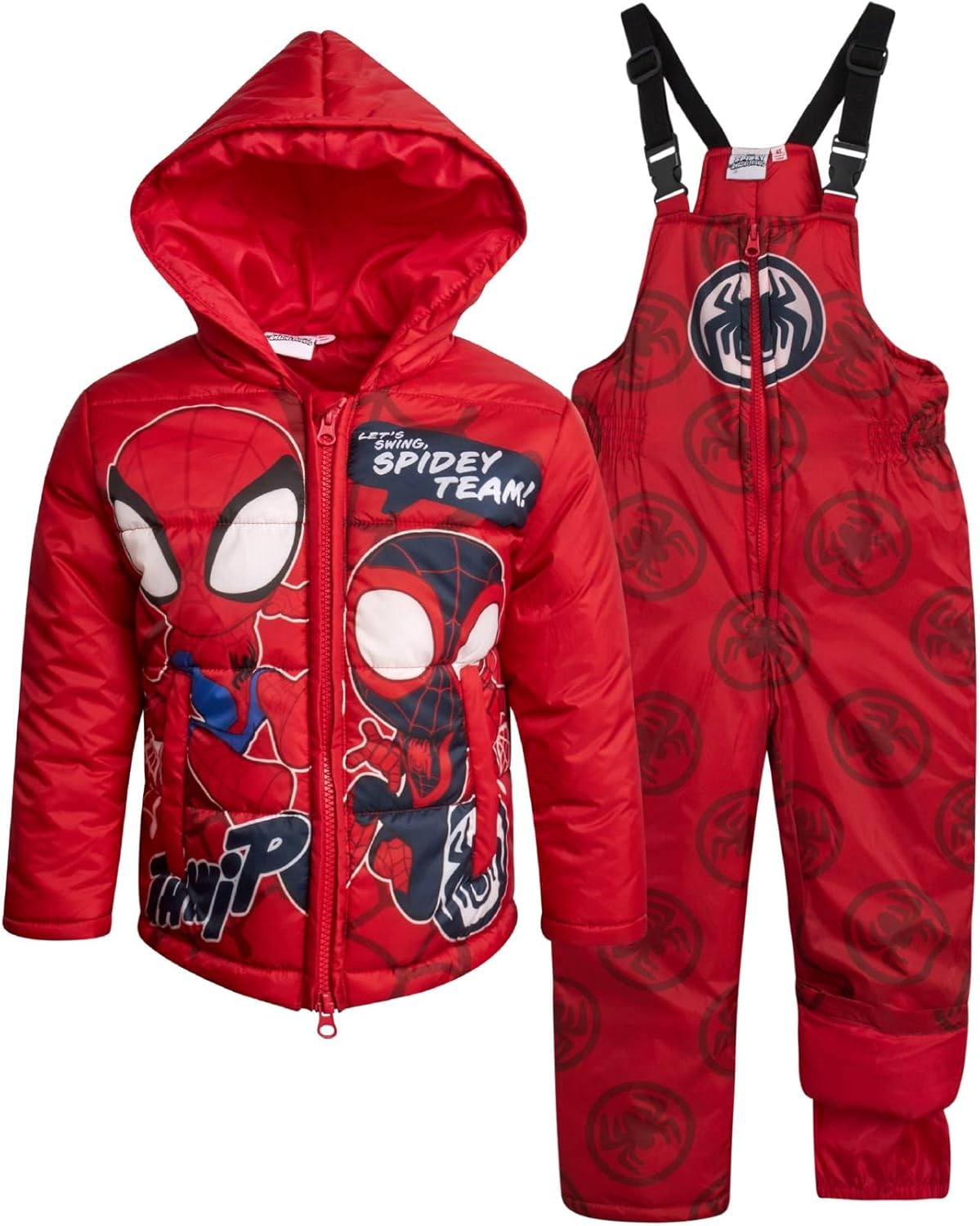 Marvel Spider-Man Boys Snow Suit Set – 2 Piece Insulated Boys Winter Coat Ski Jacket & Ski Pants Bib Overalls for Toddlers Marvel Spider-Man Boys Snow Suit Set – 2 Piece Insulated Boys Winter Coat Ski Jacket & Ski Pants Bib Overalls for Toddlers