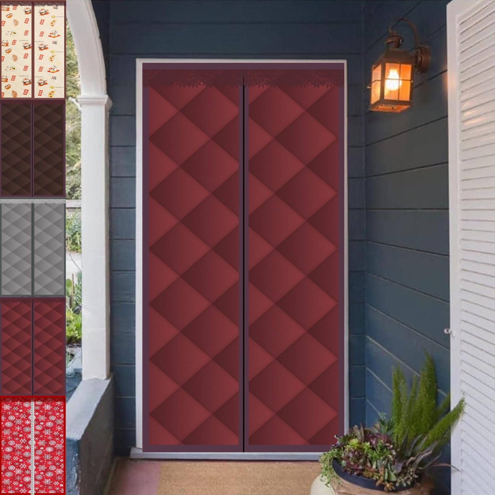 Rideau de porte magnétique thermique contre le froid pour chambre climatisée 100x255 cm