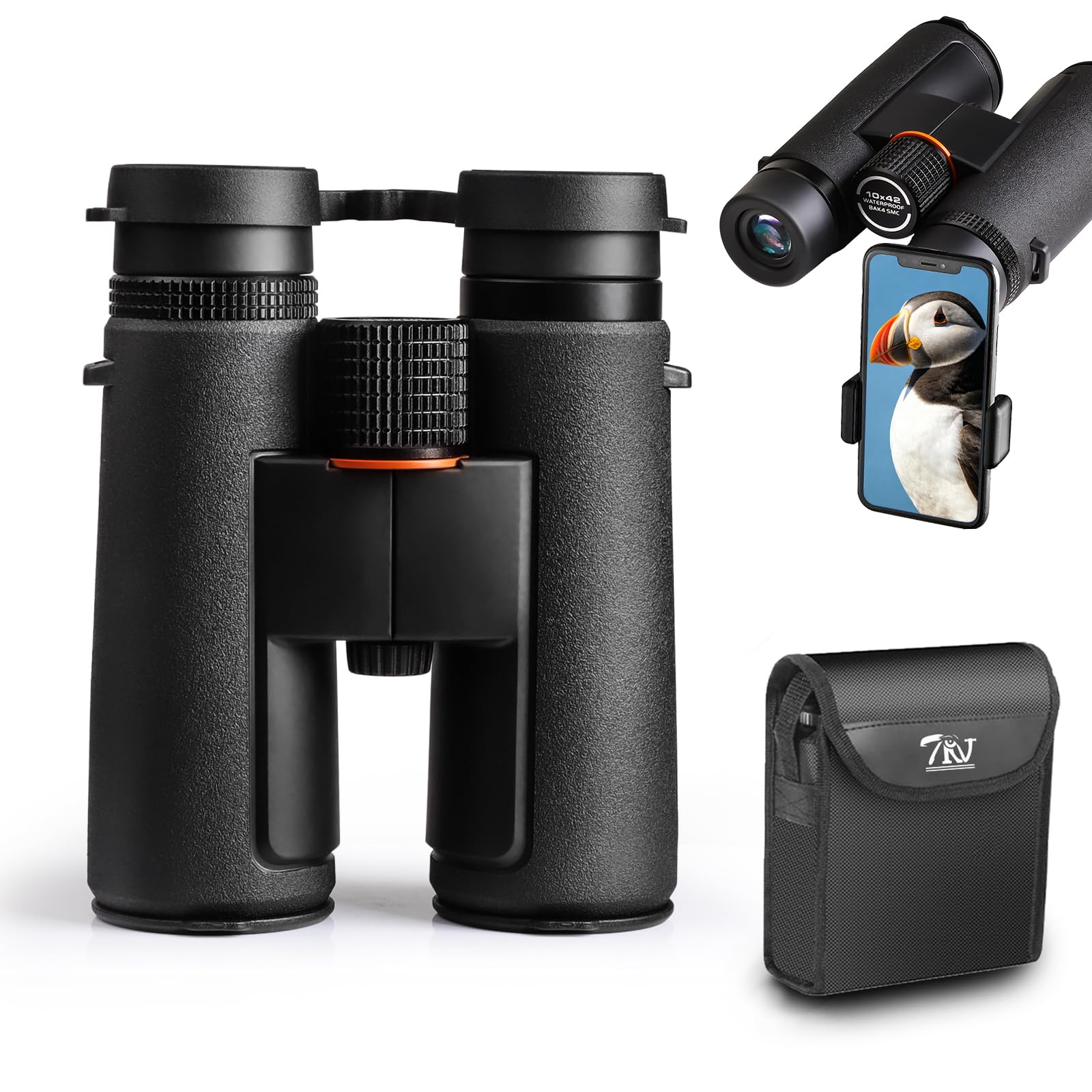 TRV 10x42 Waterproof Binoculars for Adults