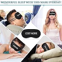 Vista 5 de Ramede 60 máscaras divertidas para dormir a granel con correa ajustable, máscara opaca de seda para dormir, suave para los ojos vendados, máscara