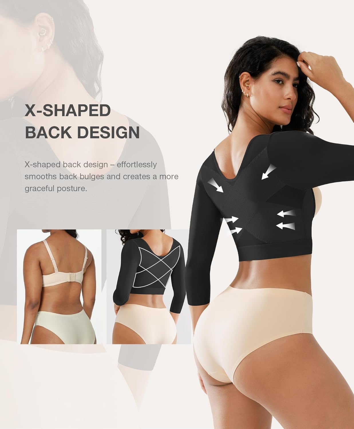 Lover-Beauty Arm Compression Sleeve for Women Arm Shapers Lipo Post Surgery Garments Posture Corrector - Image 4