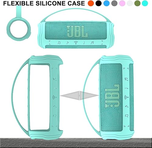 Miniatura 31 de JCHPINE Funda de silicona para altavoz Bluetooth portátil JBL Flip 6, soporte de transporte protector para accesorios de altavoces JBL Flip 6
