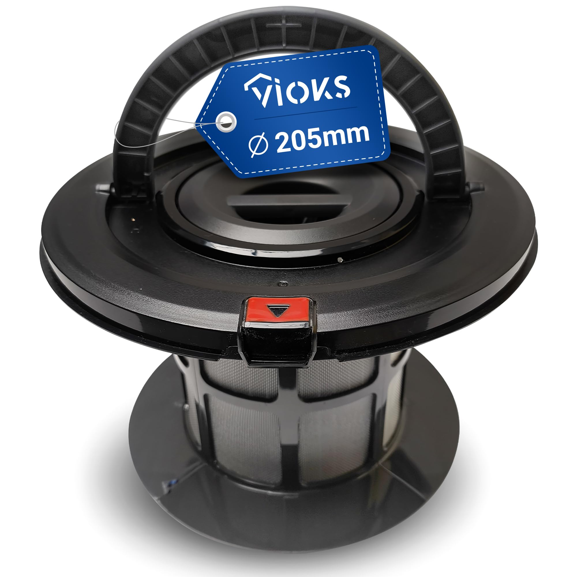 Filtro de repuesto VIOKS para Bоsch 00708278 Ø205 mm Cilindro de filtro de escape Filtro de láminas lavable Repuestos para aspiradoras sin bolsa para Bоsch Siemens
