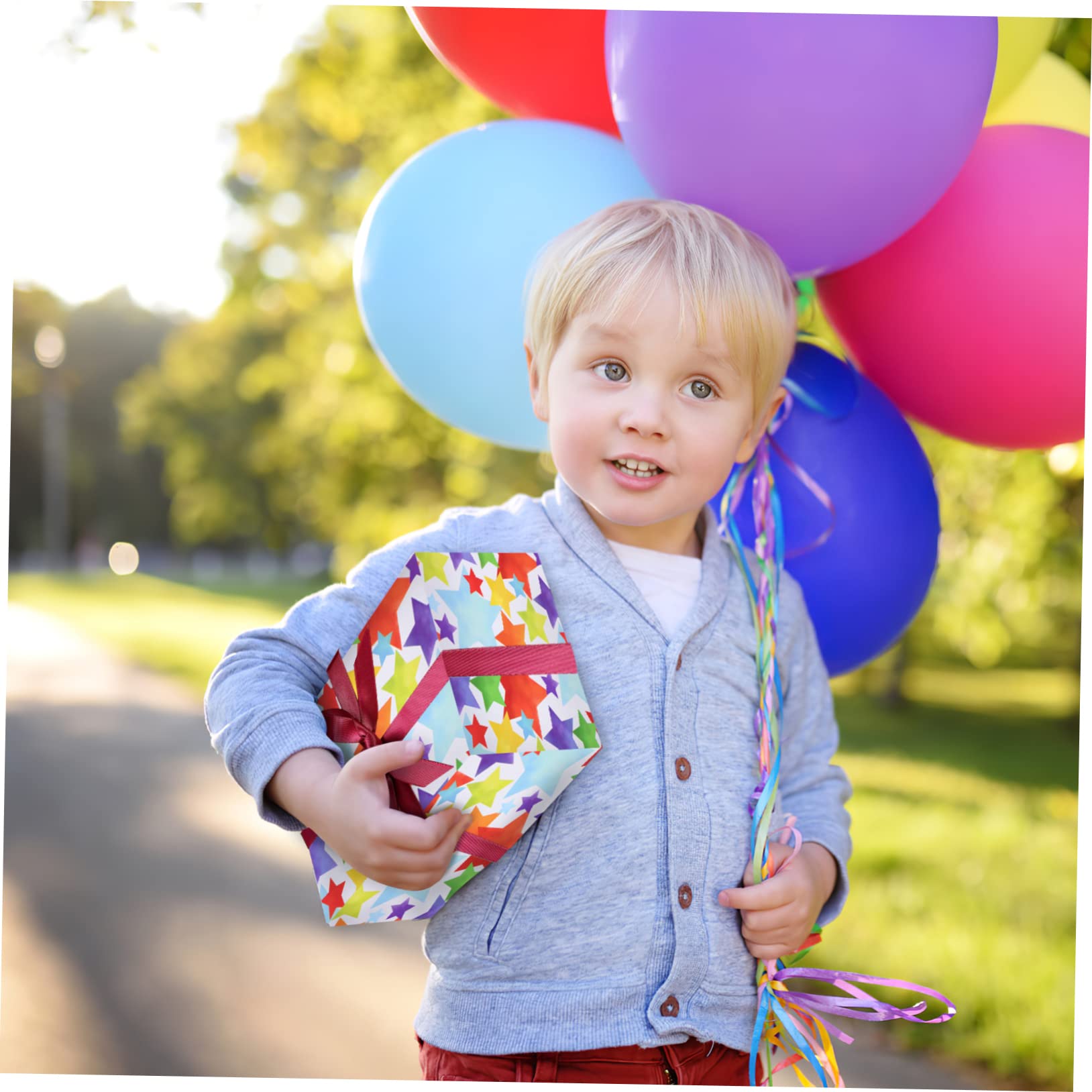 Tofficu Carta da Regalo per Compleanno con Nastrini, Facile da Tagliare e Usare, Non Si Strappa Facilmente, per Bouquet e Feste