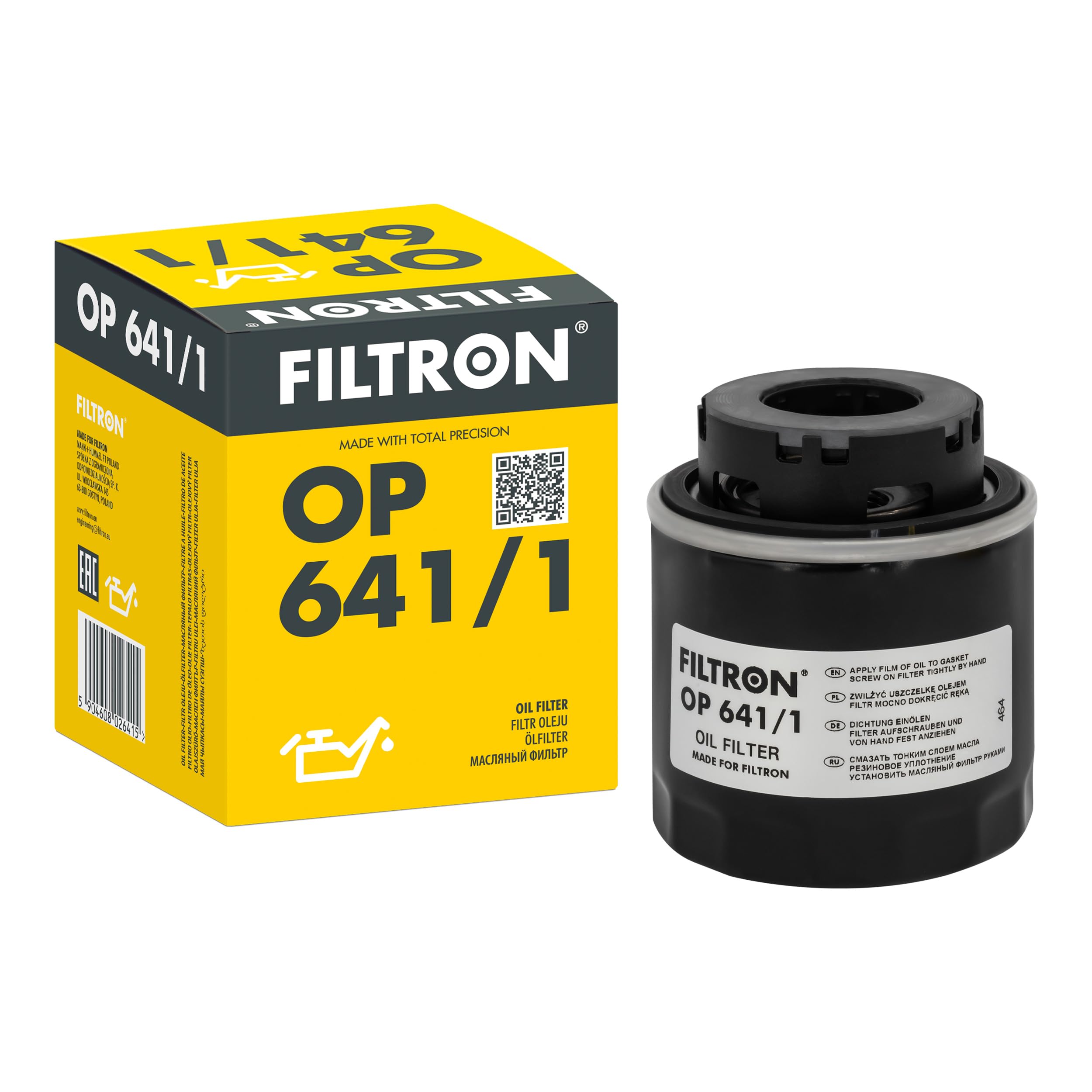OP 641/1 FILTRON OIL FILTER FOR AUDI BYD SEAT SKODA VW