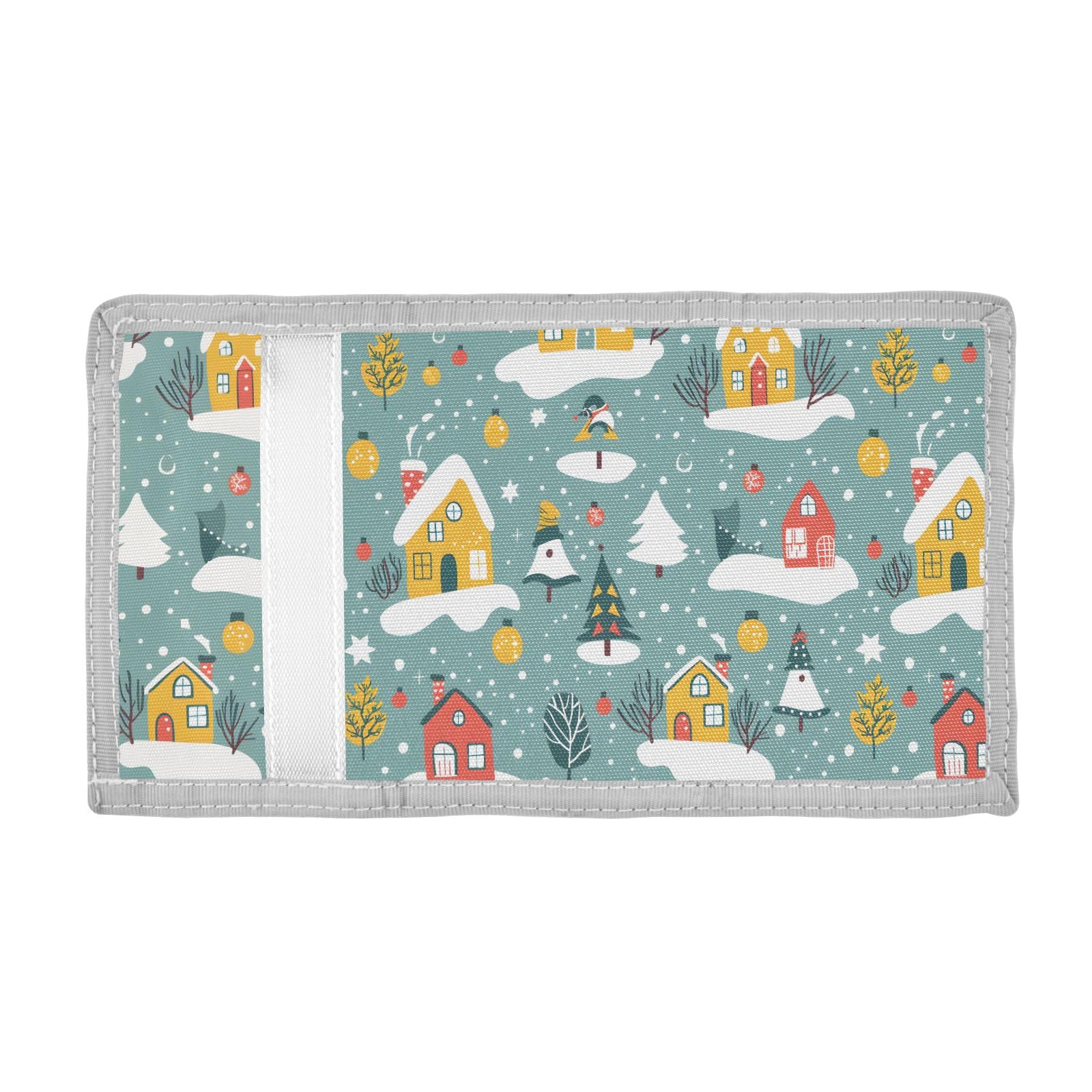 ALAZA Kids Wallets for Boys Girls Toddler Trifold Wallet Children Small Winter House Snow with Zipper Coin Pocket