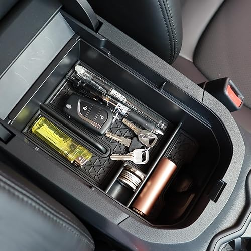 Miniatura 2 de Bandeja organizadora de consola central compatible con Toyota RAV4 2019-2023, caja de almacenamiento para reposabrazos