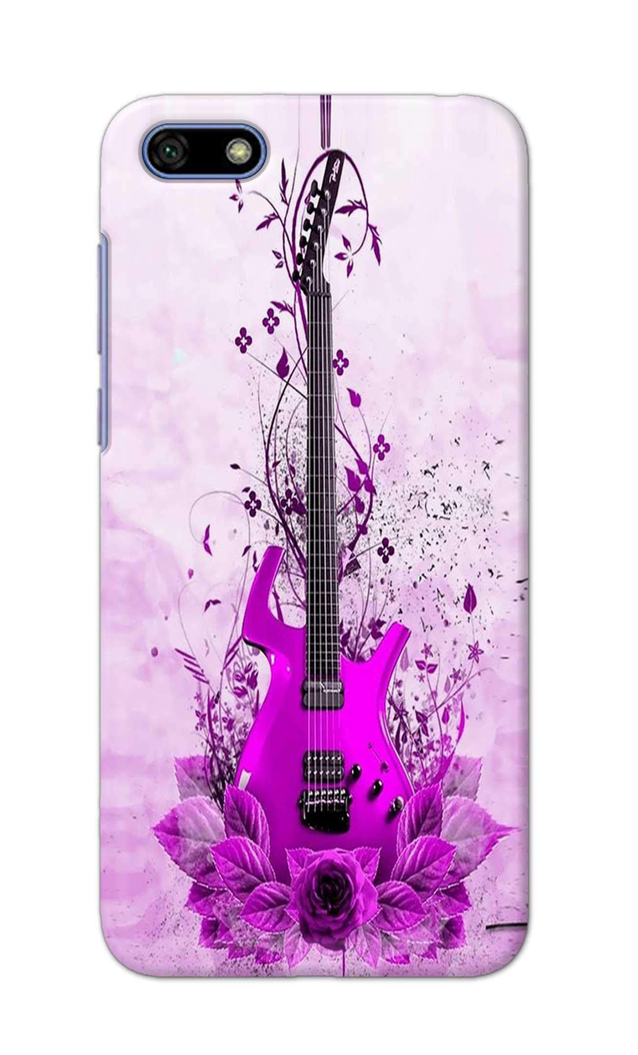 NalamiCases Abstract Acoustic Guitar Elements Hard Printed Designer Case for Huawei Y5 Prime (2018) Back Cover DNL1481