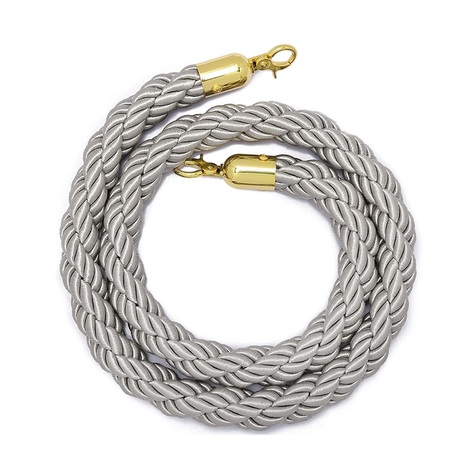 KLGFBDC Premium 2.0m Blue Crowd Control Rope with Twisted Hemp Barrier for Event Separation Sturdy Safety Divider Ideal for Queue Management and Venue Setup