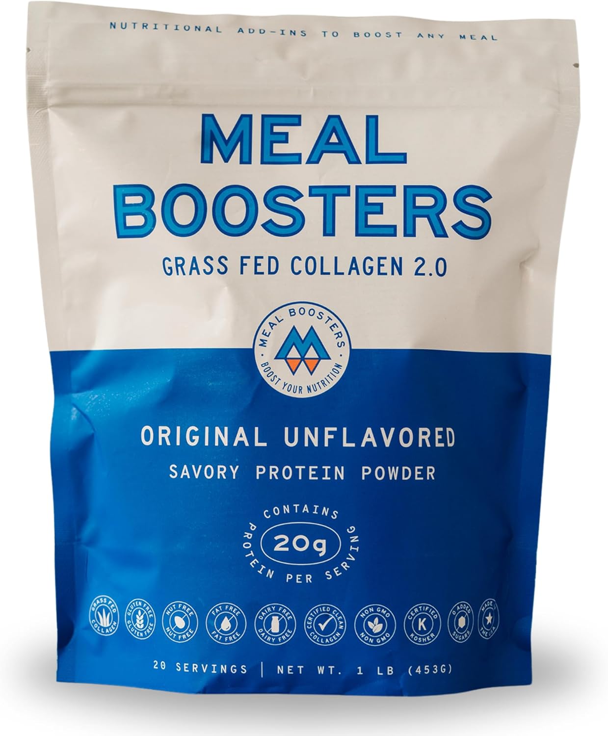 Meal Boosters Savory Protein Powder Supplement | 15–20g Complete Protein Meal Enhancer for Cooking & Prep | Collagen Peptides for Gut, Joint & Support | Keto Friendly, Gluten Free (Unflavored)
