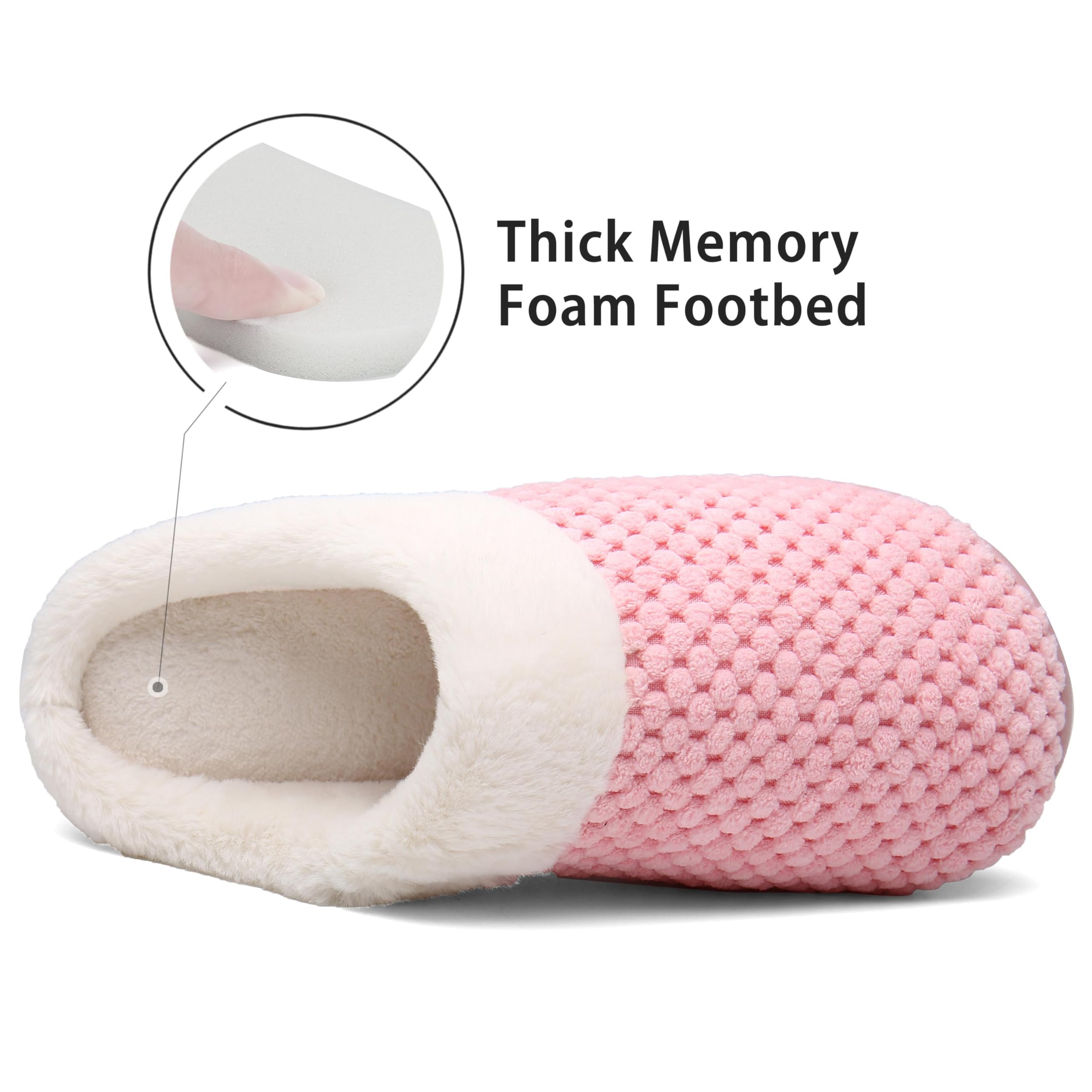 Mishansha Pantofole Donna Uomo Memory Foam in Caldo Cotone Scarpe da Casa