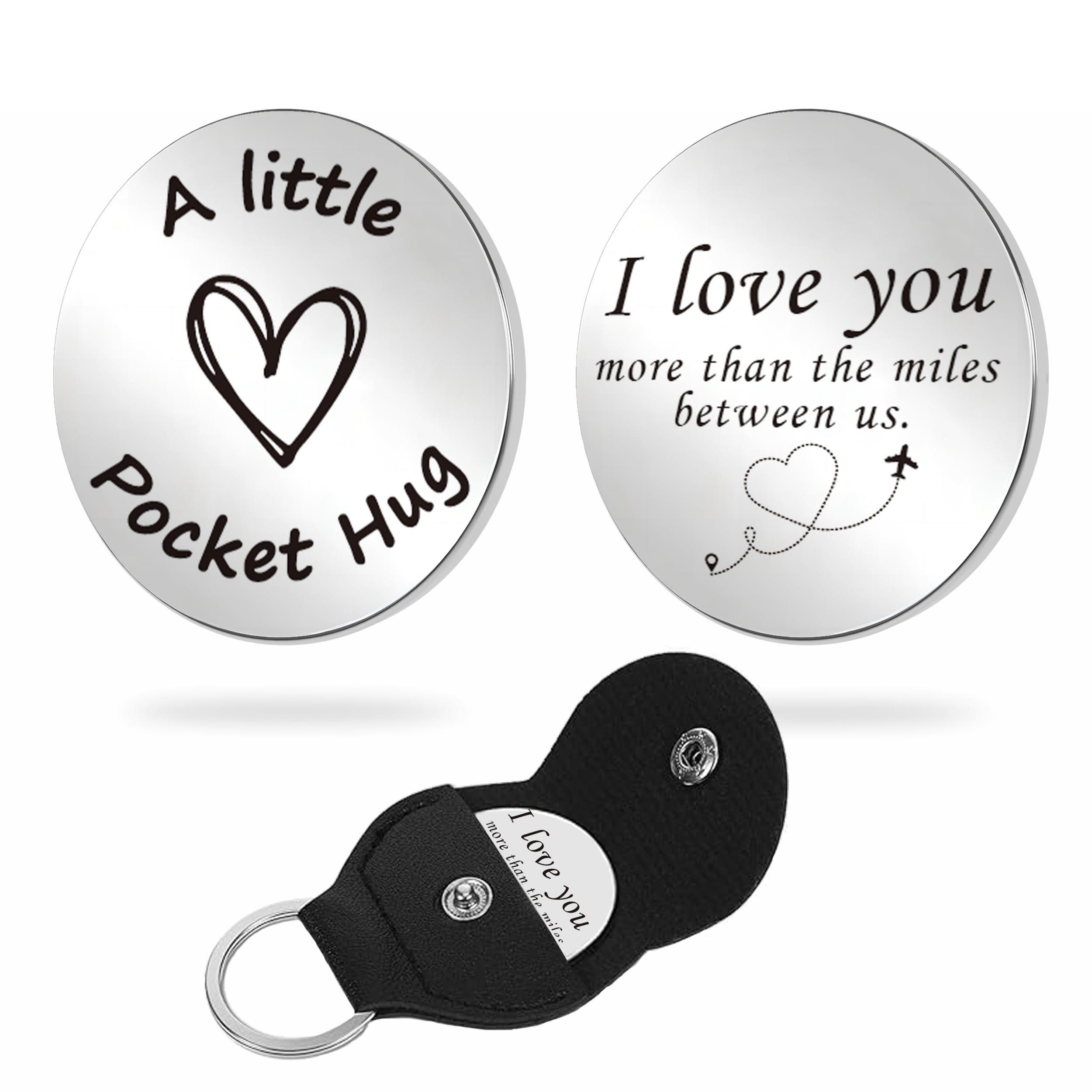 NATSUNO Long Distance Relationship Gifts,Pocket Hug Token For Christian,Christian Keychain,Christian Gift For Women