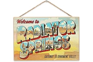 Disney Pixar Cars Welcome to Radiator Springs Hanging Wall Art