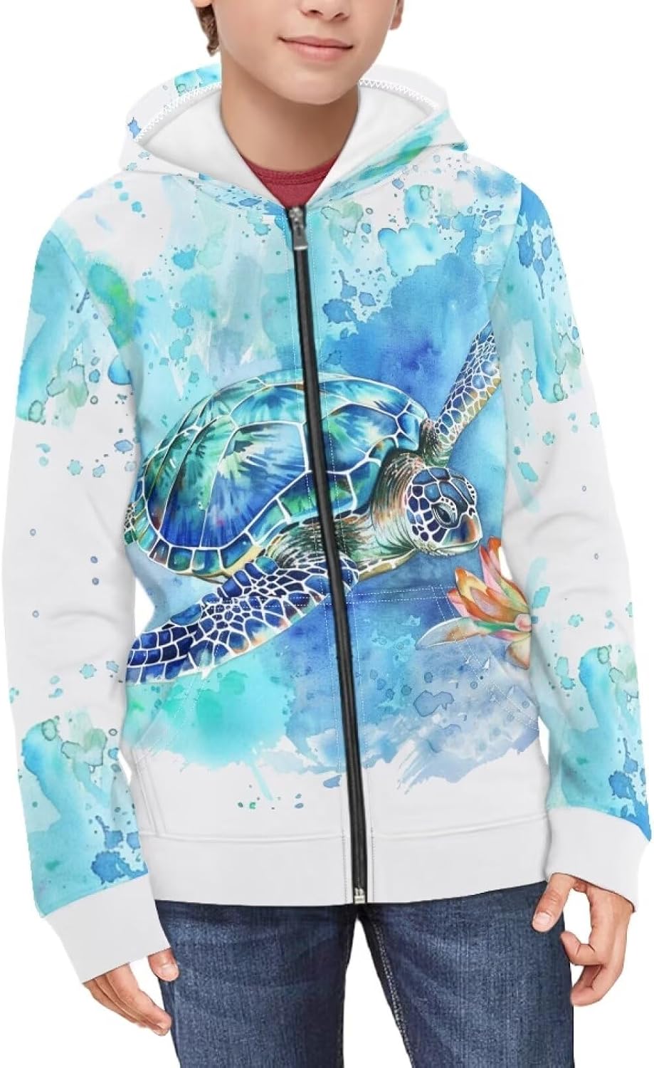 Upetstory Kids Zip Up Hoodie Fashion Hooded Sweatshirt for Girls Boys Size 6-16