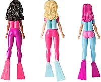 Vista 8 de SwimWays Barbie Personajes de Buceo Paquete de 3, Accesorios de Piscina y Juguetes de Piscina para Niños, Suministros para Fiestas en la Piscina