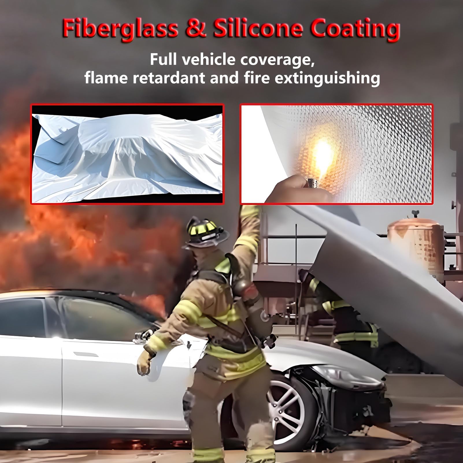 Mantas de emergencia contra incendios para coche, manta extintor, manta ignífuga para vehículos eléctricos, camiones