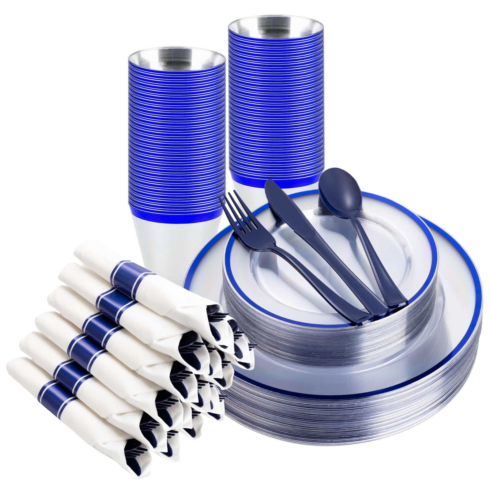 BESTSTAR 350 Piece Disposable Plates Set -20