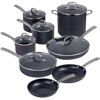Calphalon Classic 14-Piece Hard-Anodized Dishwasher Safe Cookware Set with AquaShield Nonstick Technology - Amazon product rated Grade B
