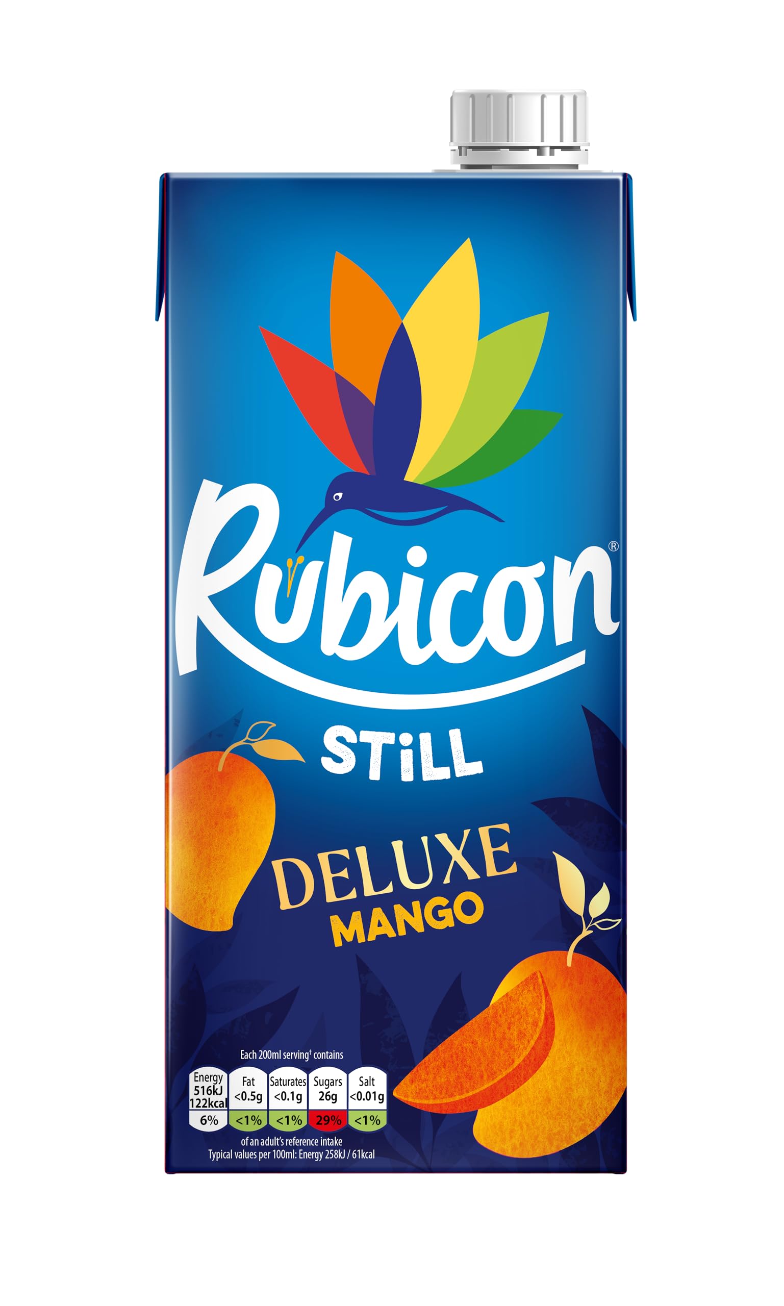 Rubicon Still 1L Deluxe Mango Juice Drink, Made with Handpicked Fruits for a Temptingly Intense Taste "Made of Different Stuff" - 1L Carton