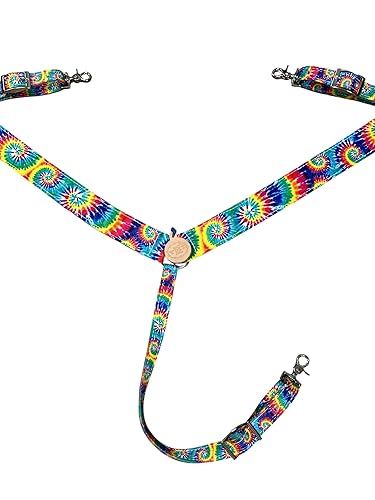 tie dye print nylon breast collar average horse size