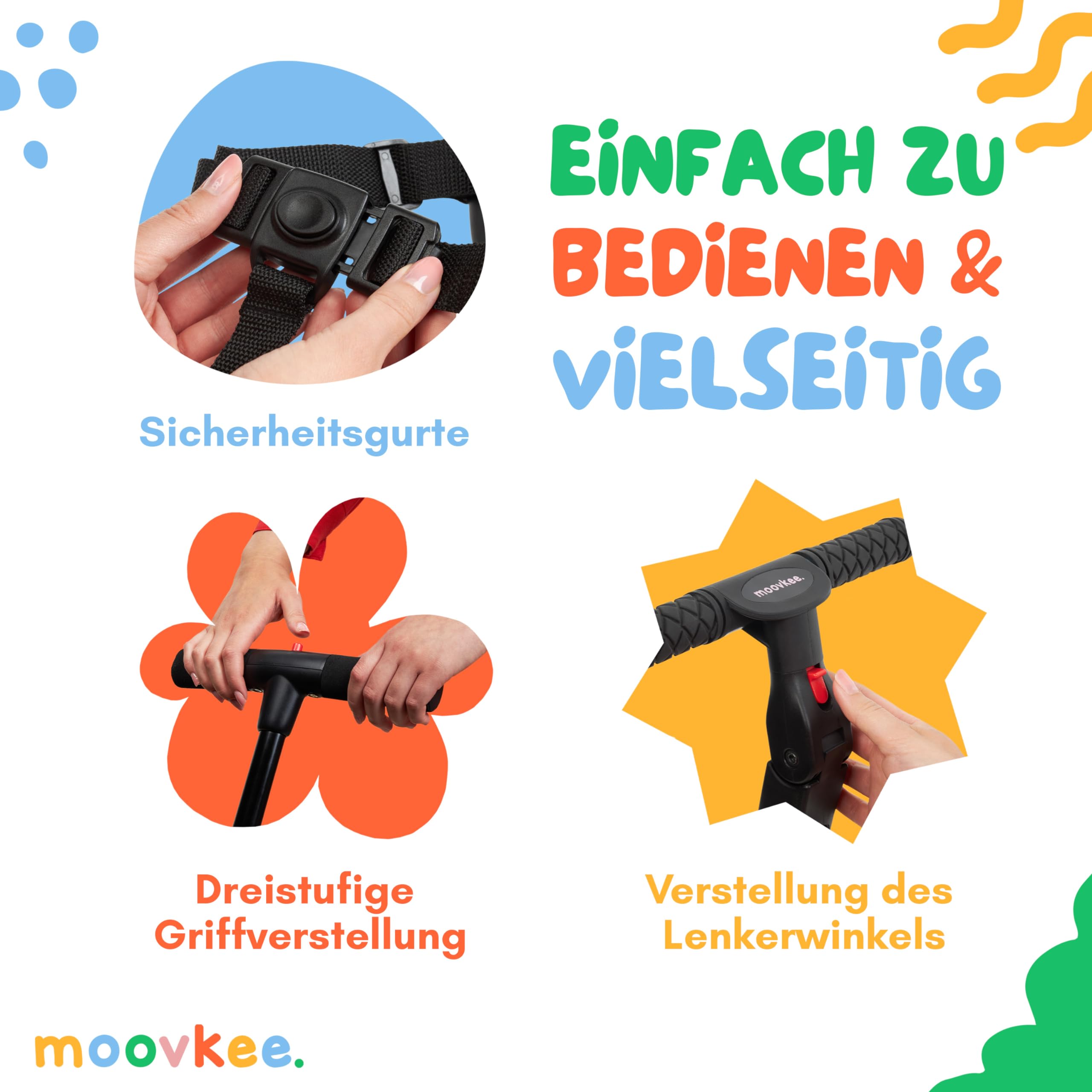 6in1 Dreirad ab 1 Jahr mit Schubstange - Rosa Laufrad für Baby | Kinderfahrrad Faltbar 1–5 Jahre Laufräder Multifunktionales und Stabil Sicherheit Lauflernrad für Ihr Kind