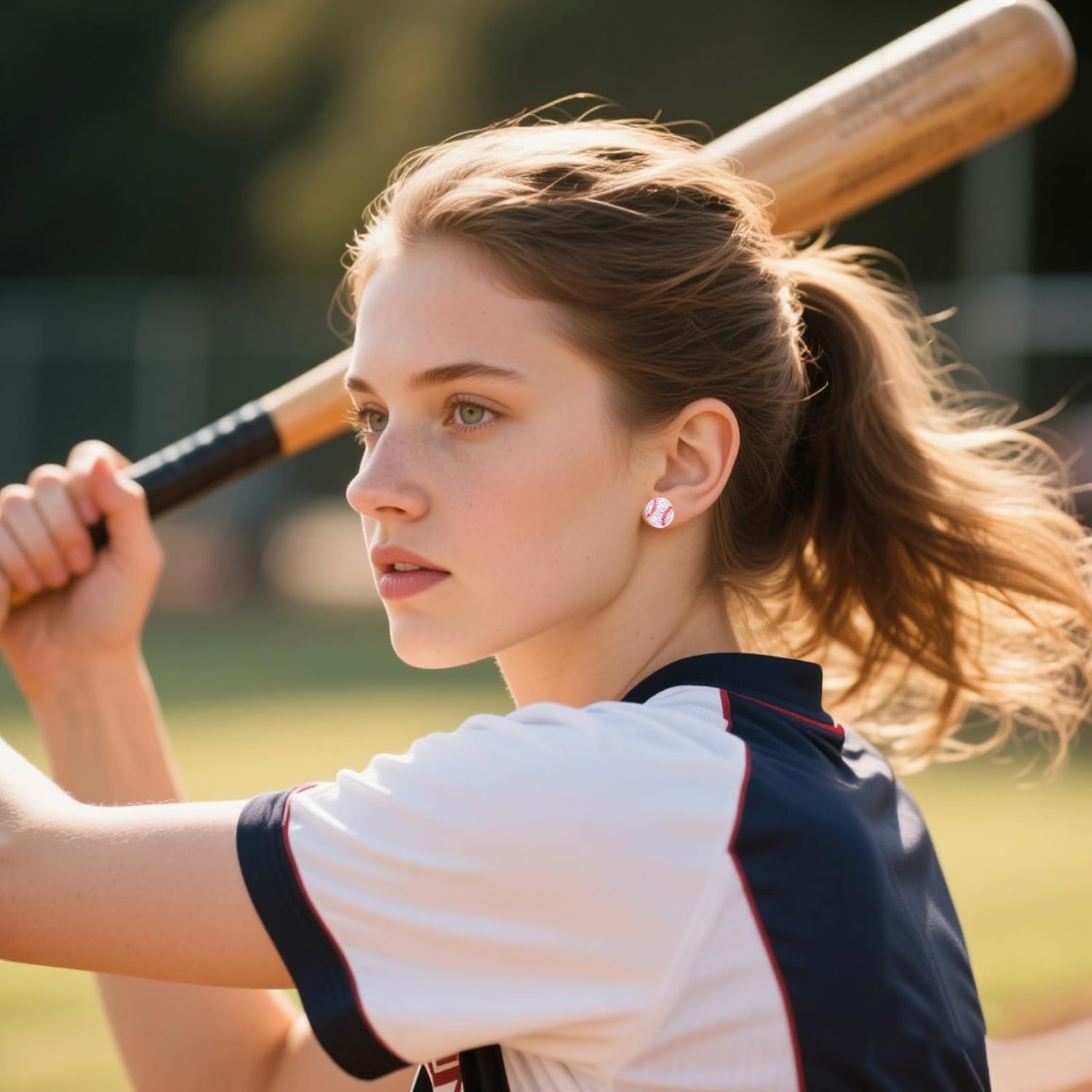 Acrylic Baseball Earrings, Sports Stud Earrings Fashion Stylish Baseball Jewelry Accessories for Women Fans Softball & Players - Image 7